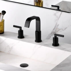 Luxier WSP04-T 2-Handle Widespread Bathroom Faucet With Drain, Matte Black 11 Luxier WSP04-T 2-Handle Widespread Bathroom Faucet With Drain, Matte Black -Warm Bathroom f901b024016608d8 4926 w800 h800 b0 p0