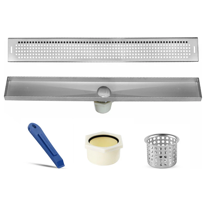 LUXE Square Grate Linear Drain, Stainless, 36" 5 LUXE Square Grate Linear Drain, Stainless, 36" - Image 5