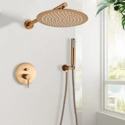 Rose Gold Shower Faucet Rainfall Shower Head Bathroom Shower System -Warm Bathroom f93137a5024d91ca 4316 w800 h800 b0 p0