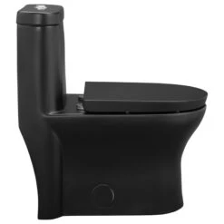Monaco One Piece Elongated Toilet Dual Flush, Matte Black -Warm Bathroom f951e66f0179883b 9291 w800 h800 b1 p0