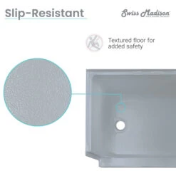 Aquatique 60"x32" Single Threshold Shower Base, Gray -Warm Bathroom fa411e6a0fee0515 9515 w800 h800 b1 p0