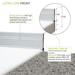 Transolid 79-in L X 40-in W Zero Threshold Center Drain Shower Base, White -Warm Bathroom fa41e74a0f720617 0832 w800 h800 b0 p0