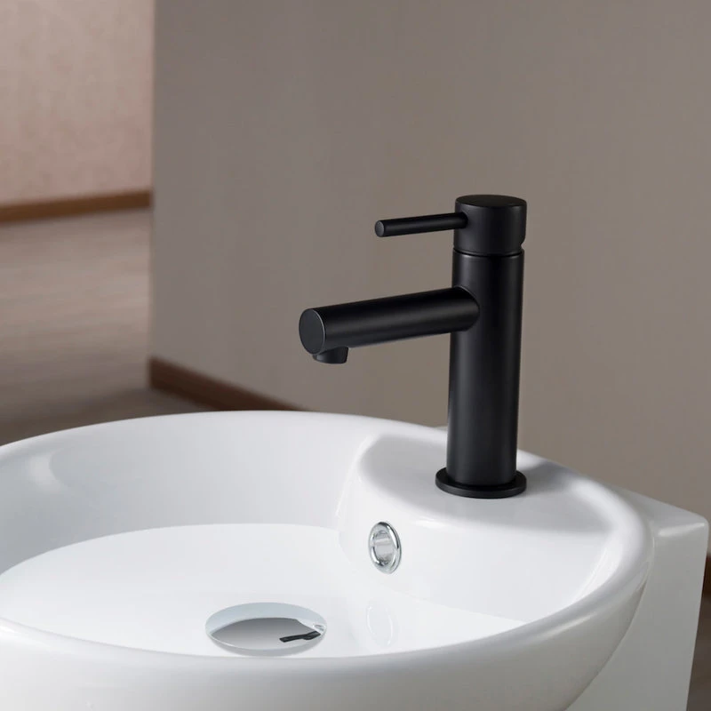 Blossom Brass Round Single Handle Bathroom Vanity Sink Faucet, Matte Black 3 Blossom Brass Round Single Handle Bathroom Vanity Sink Faucet, Matte Black - Image 3