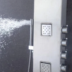 Luxier 59" Shower Panel System With Rainfall Waterfall Shower Head Hand Shower -Warm Bathroom fae1638d02181786 7195 w800 h800 b0 p0