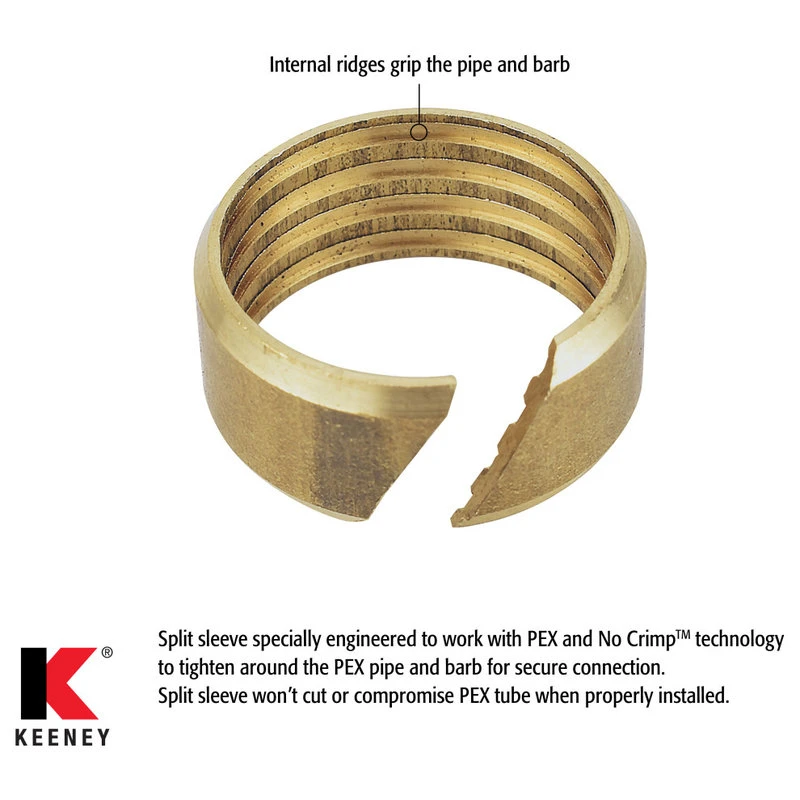 Keeney Quarter Turn No Crimp PEX Valve, 1/2" Comp PEX X 1/4" O.D., Straight 9 Keeney Quarter Turn No Crimp PEX Valve, 1/2" Comp PEX X 1/4" O.D., Straight - Image 9