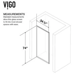 VIGO Frameless Fixed Shower Screen With Clear Glass, Matte Black 15 VIGO Frameless Fixed Shower Screen With Clear Glass, Matte Black -Warm Bathroom fc511e190faaba58 8778 w800 h800 b1 p0