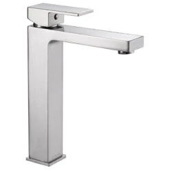 Modern Bathroom Faucet Tall Cold & Hot Water Above Counter Vessel Sink Nickel