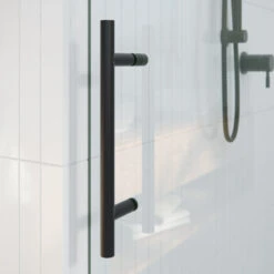 44-48"x78" Frameless Sliding Shower Door, Matte Black -Warm Bathroom fce14aa40345aebf 7669 w800 h800 b0 p0