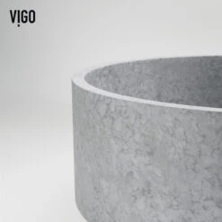 VIGO Concreto Stone Round Bathroom Vessel Sink -Warm Bathroom fcf18bbe0287b0b1 3081 w800 h800 b0 p0
