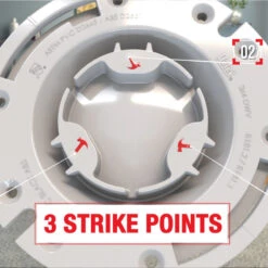 Oatey Fast Set 4 In. Hub Toilet Flange With Test Cap And Stainless Steel Ring, P -Warm Bathroom fd5194cf003e6811 9599 w800 h800 b0 p0