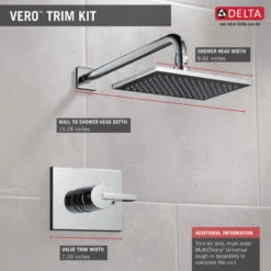 Delta Vero Monitor 14 Series Shower Trim, Polished Chrome -Warm Bathroom fdd10de90cbf4246 2845 w800 h800 b0 p0