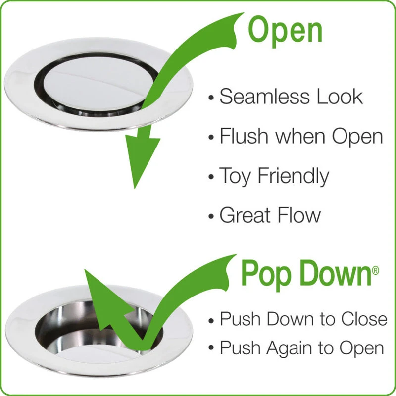 Patented Pop Down® Bathtub Drain, Integral/Contractor Overflow, Dark Bronze 3 Patented Pop Down® Bathtub Drain, Integral/Contractor Overflow, Dark Bronze - Image 3