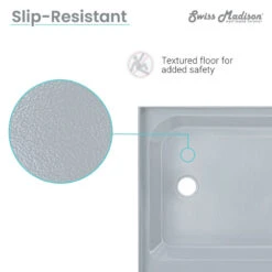 Voltaire 48"x32" Single-Threshold, Center Drain, Shower Base, Gray -Warm Bathroom ff81b866021545e6 6005 w800 h800 b0 p0