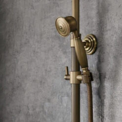 Classic Exposed Brass Two Handle Round Rainshower & Handshower Shower Set -Warm Bathroom ffa15cd70ecb9e4b 5939 w800 h800 b0 p0