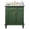 30" Blue Finish Sink Vanity Cabinet, Vogue Green