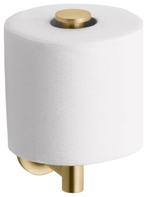 Kohler K-14444 Purist Wall Mounted Euro Toilet Paper Holder - Vibrant Brushed 1 Kohler K-14444 Purist Wall Mounted Euro Toilet Paper Holder - Vibrant Brushed