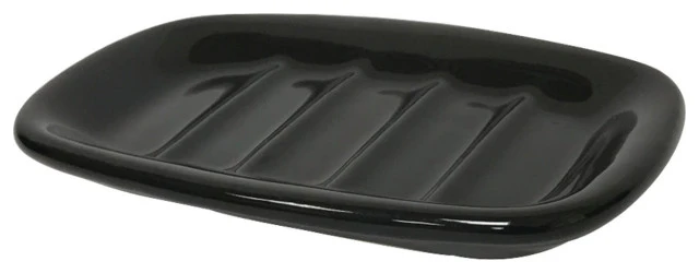Kingston Brass BASD9115 Water Onyx Porcelain Soap Dish Only - Black 1 Kingston Brass BASD9115 Water Onyx Porcelain Soap Dish Only - Black