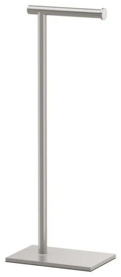 21.25" Square Freestanding Toilet Paper Holder, Satin Nickel