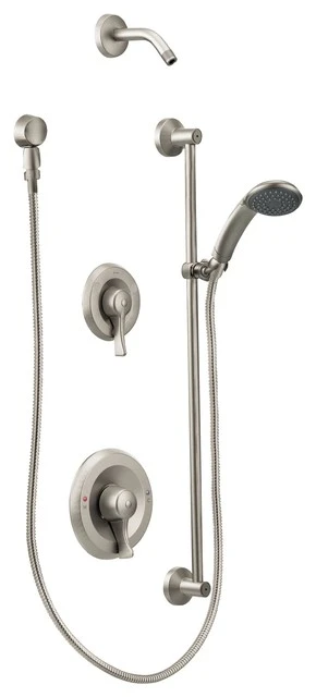 Moen Commercial Classic Brushed Nickel Posi-Temp Transfer Trim Kit T8342NHCBN 1 Moen Commercial Classic Brushed Nickel Posi-Temp Transfer Trim Kit T8342NHCBN