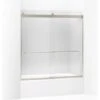 Kohler Levity Sliding Bath Door, W/ 1/4" Thick Crystal Clear Glass, Matte Nickel
