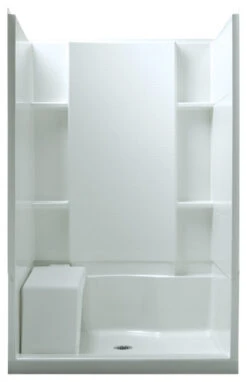 Sterling Alcove 48"x36"x74.75" Vikrell Center Shower Kit, White
