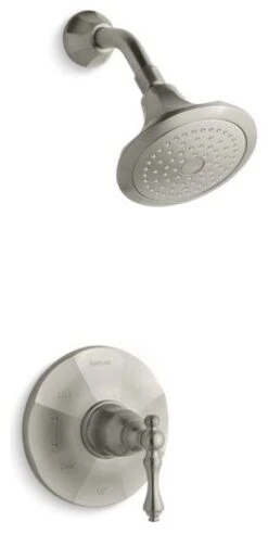 Kohler Kelston Shower Valve Trim & 2.5 GPM Showerhead, Vibrant Brushed Nickel