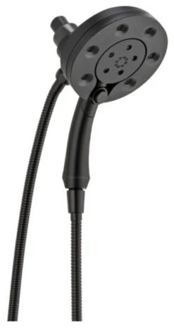 Delta H2Okinetic In2ition 4-Setting 2-in-One Shower, Matte Black, 58472-BL