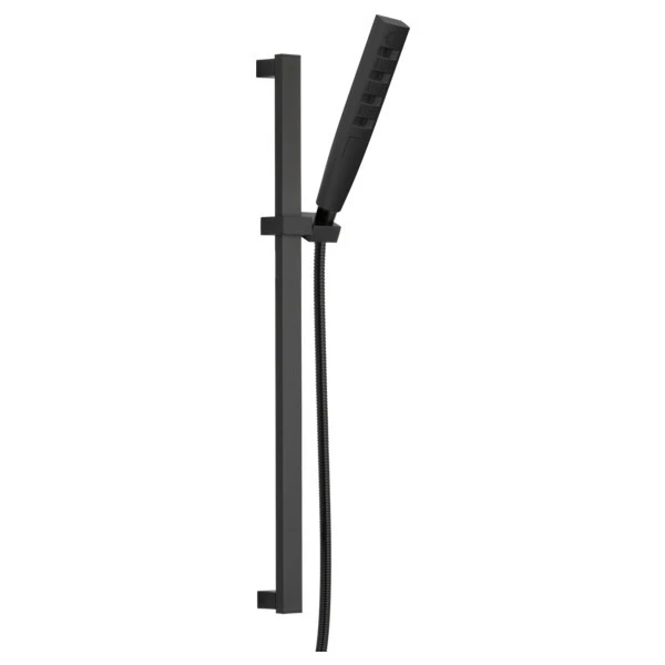 Delta H2Okinetic Hand Shower 1.75 GPM W/Slide Bar 4S, Matte Black, 51140-BL 1 Delta H2Okinetic Hand Shower 1.75 GPM W/Slide Bar 4S, Matte Black, 51140-BL