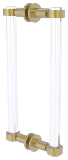 Allied Brass Clearview 12" Back To Back Shower Door Pull, Satin Brass 1 Allied Brass Clearview 12" Back To Back Shower Door Pull, Satin Brass