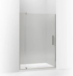 Kohler Revel Pivot Shower Door, 74"H X 43-1/8 - 48"W, Anodized Brushed Nickel