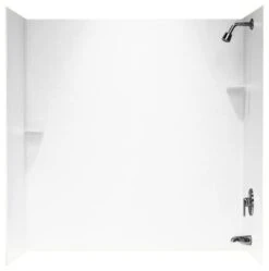 Swan 30x60x60 Solid Surface Bathtub Wall Kit, White