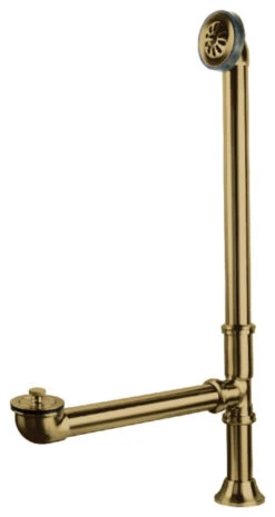 Kingston Brass Brass Claw Foot Tub Drain, Polished Brass