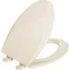 Mayfair 141EC-006 Elongated Molded Wood Toilet Seat W/Easy-Clean Hinges, Bone