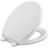 Kohler Reveal Quiet-Close With Grip-Tight Bumpers Round-Front Toilet Seat, White