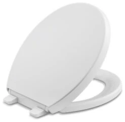 Kohler Reveal Quiet-Close With Grip-Tight Bumpers Round-Front Toilet Seat, White