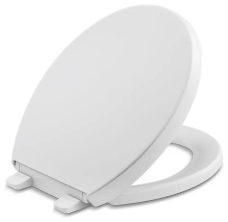 Kohler Reveal Quiet-Close With Grip-Tight Bumpers Round-Front Toilet Seat, White 1 Kohler Reveal Quiet-Close With Grip-Tight Bumpers Round-Front Toilet Seat, White