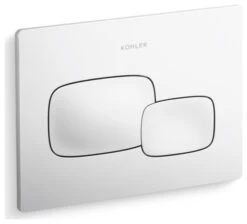 Kohler K-5413 Veil 0.8/1.6 GPF Dual Flush Actuator Plate, White