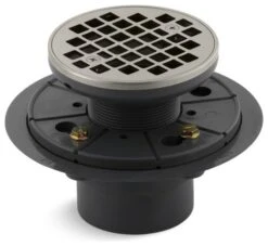 Kohler Round Design Tile-In Shower Drain, Vibrant Brushed Nickel