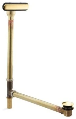 Kohler Clearflo Slotted Overflow Brass Bath Drain, Vibrant Polished Brass