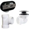 Linear Overflow Plumber's Pack WithTee And ADA Tip-Toe Drain, Satin Nickel