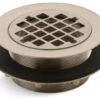 Kohler Round Shower Drain For Use W/ Plastic Pipe, Vibrant Brushed Bronze