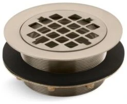 Kohler Round Shower Drain For Use W/ Plastic Pipe, Vibrant Brushed Bronze