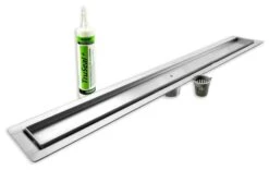 1 Trugard Linear Drain Stainless 72" Tile-In With Sealant