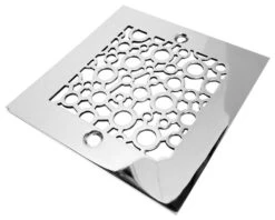 Oatey Square Drain Replacement, Bubbles Design By Designer Drains, Polished Stai