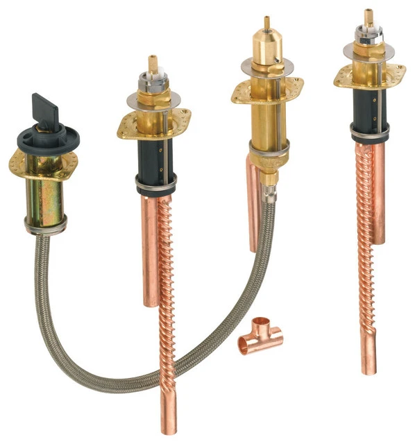 Delta Two Handle Flexible Mount With Hand Shower, R4707 1 Delta Two Handle Flexible Mount With Hand Shower, R4707