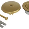 Kingston Brass Twist And Close Tub Drain Conversion Kit, Brushed Brass
