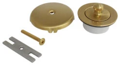 Kingston Brass Twist And Close Tub Drain Conversion Kit, Brushed Brass