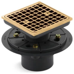 Kohler K-9136 Square Design Tile-In Shower Drain - Vibrant Brushed Moderne