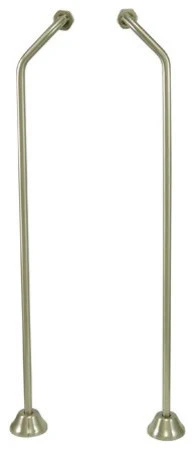 Double Offset Supply For Claw Foot Or Elegant Tubs, Brushed Nickel Finish
