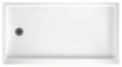 Swan 60x32x4.3125 Veritek Shower Base, Left Drain, White